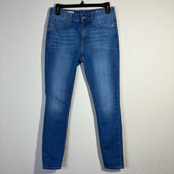 Gap 1969 Womens Blue‎ Denim High Rise Casual Skinny Jeans Size 26P - Picture 1 of 8